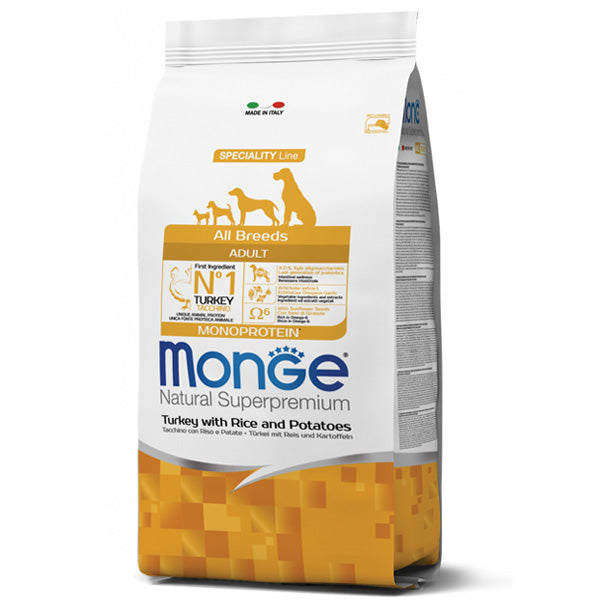 Monge - Natural Superpremium All Breeds Adult Natural Superpremium Tacchino con Riso e Patate