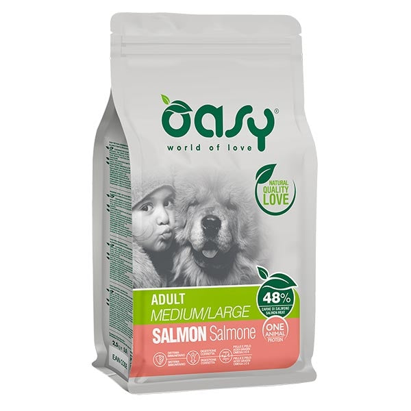 Oasy - One Animal Protein Adult Medium & Large con Salmone