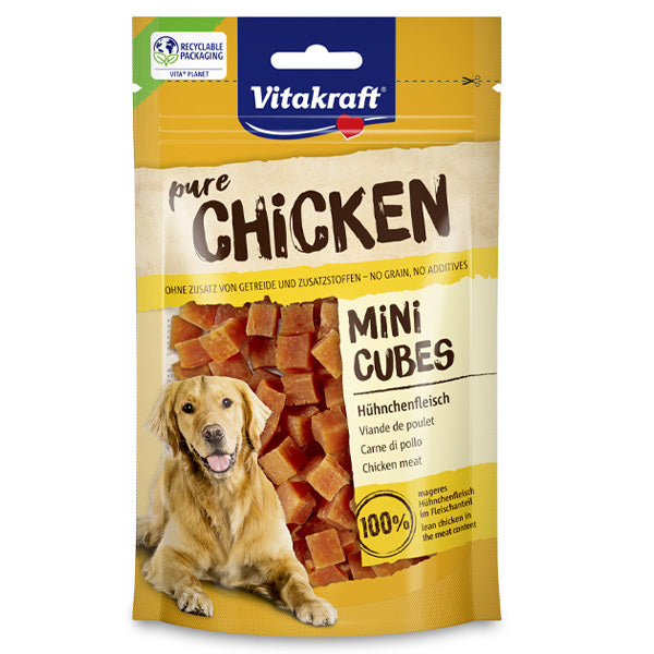Vitakraft - Snack Dog Pure Chicken Mini Cubes