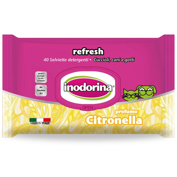 Inodorina - Salviette Refresh alla Citronella