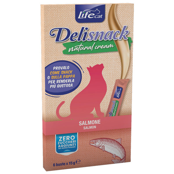 Life Pet Care - Life Cat Deli Snack Natural Cream Salmone