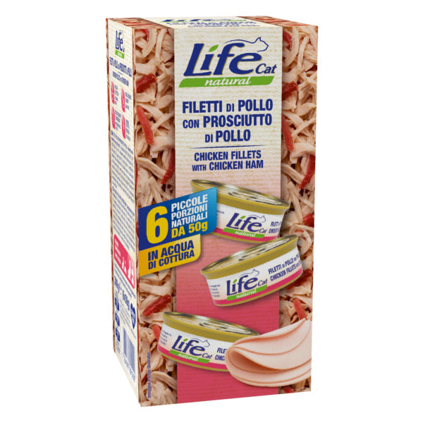 Life Pet Care - Filetti di Pollo con Prosciutto di Pollo Multipack