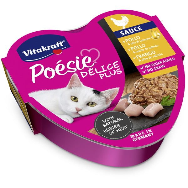 Vitakraft - Poésie Délice Plus Pollo Con Olio di Salmone