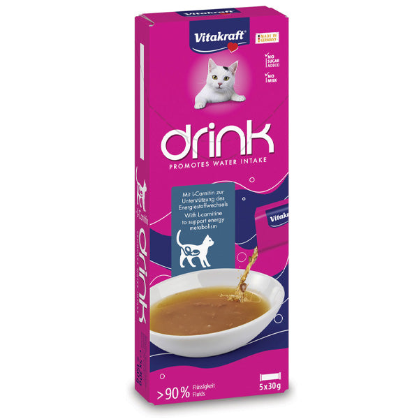 Vitakraft - Cat Drink Snack Gusto Salmone e L-Carnitina