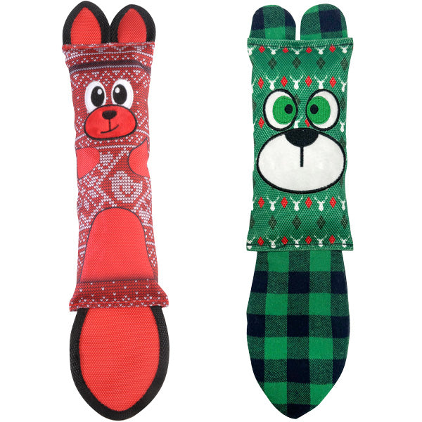 Camon - Gioco Natalizio per Cane Pupazzo in Peluche con Squeaker e Crinkle