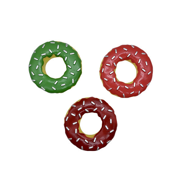 Camon - Gioco Natalizio per Cane Ciambella Natalizia in Vinile con Squeaker