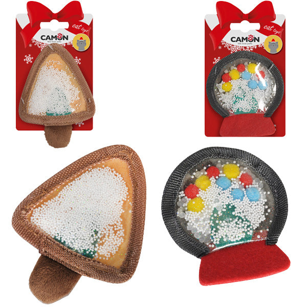 Camon - Gioco Natalizio per Gatto Soggetti Natalizi con Mini Bilie