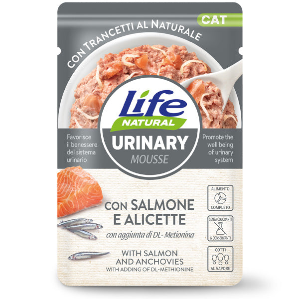 Life Pet Care - Life Cat Urinary Mousse Salmone con Alicette
