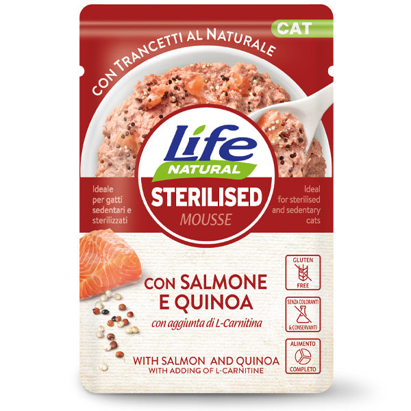 Life Pet Care - Life Cat Sterilised Mousse Salmone e Quinoa
