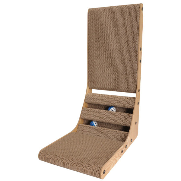 Camon - Tiragraffi in Cartone con Due Palline Sonore e Catnip