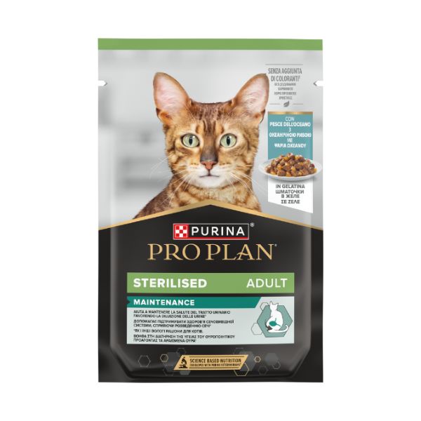 Purina - Pro Plan Cat Sterilised Con Pesce Dell'oceano in Gelatina