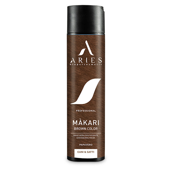 Aries - Makari Mask Natur Color Brown Maschera Manti Marroni Per Cane E Gatto
