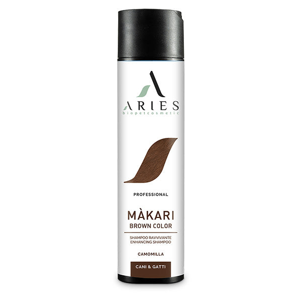 Aries - Makari Shampoo Natur Color Brown Manti Marroni Per Cane E Gatto