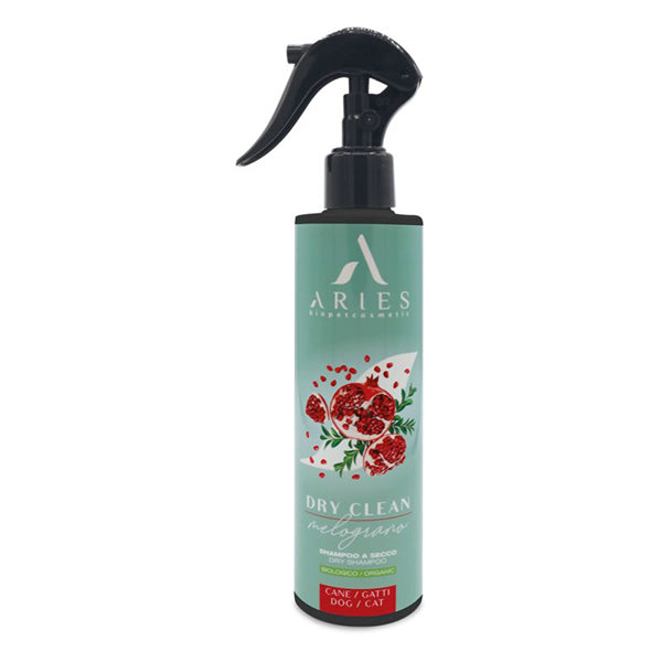 Aries - Dry Clean Shampoo A Secco Spray Al Melograno Per Cane E Gatto