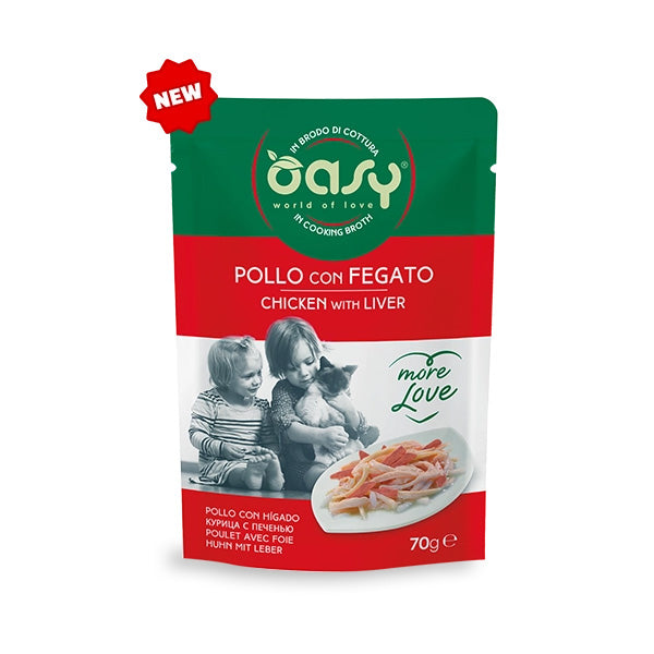 Oasy - More Love Pollo con Fegato in Brodo di Cottura