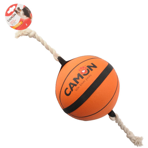 Camon - Palla Da Basket Con Maniglie Gioco Per Cani In Gomma