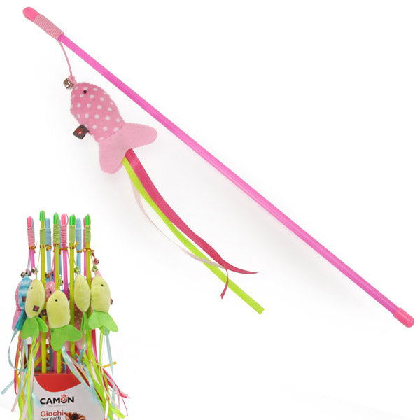 Camon - Cannetta da Pesca In Plastica con Pesciolino Pendente in Peluche e Campanellino