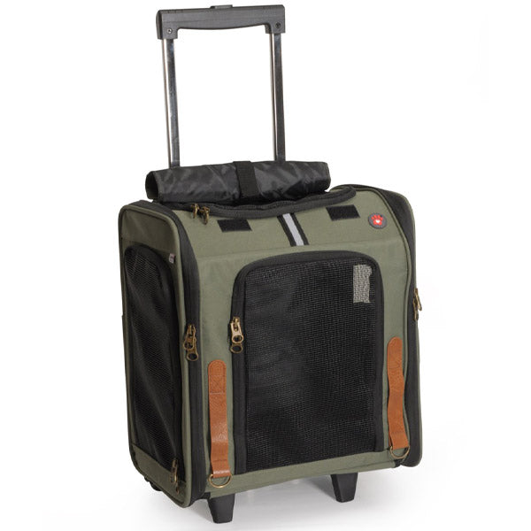 Camon - Trasportino Trolley Verde In Poliestere per Cani e Gatti