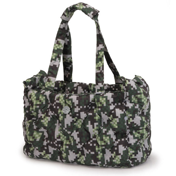 Camon - Borsa Trasportino Trapuntata Pixel Camouflage Per Cani E Gatti