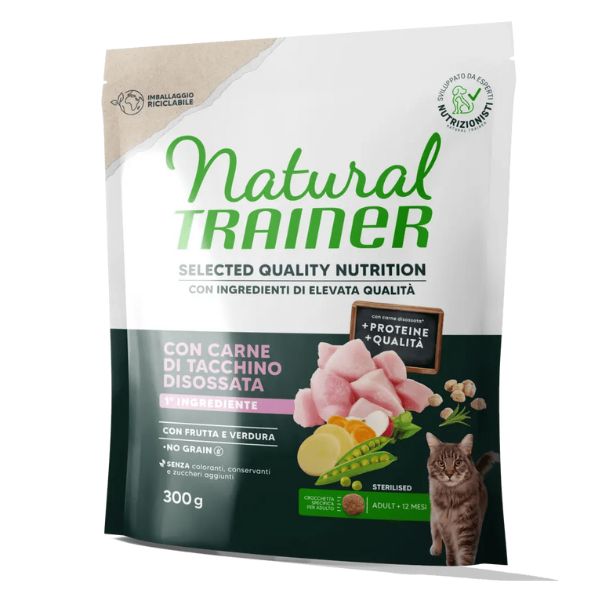 Trainer - Natural Selected Quality Nutrition Cat Adult Sterilised Tacchino No Grain