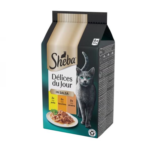 Sheba - Delices Du Jour con Pollo, Tacchino E Anatra in Salsa