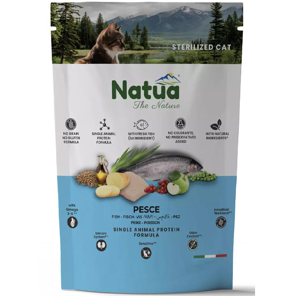 natua - Dry Line Adult Cat Sterilised Pesce