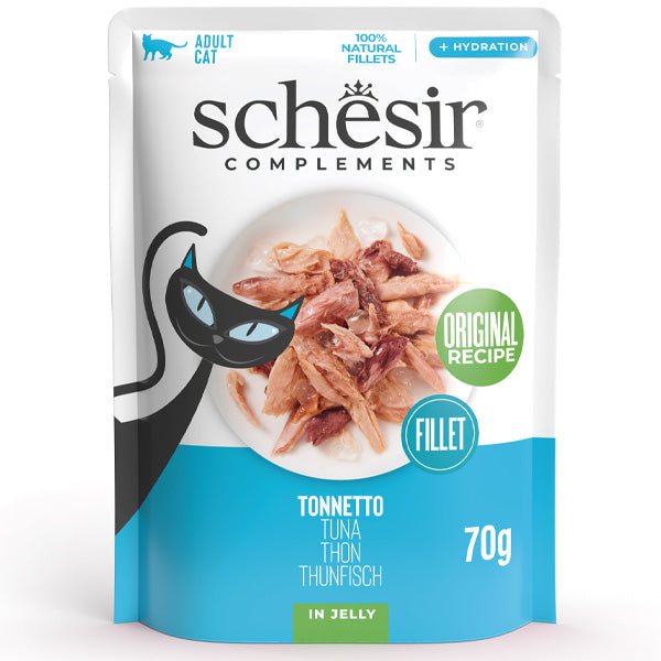 Schesir - Complements Per Gatti Adulti Filetti in Gelatina Tonnetto