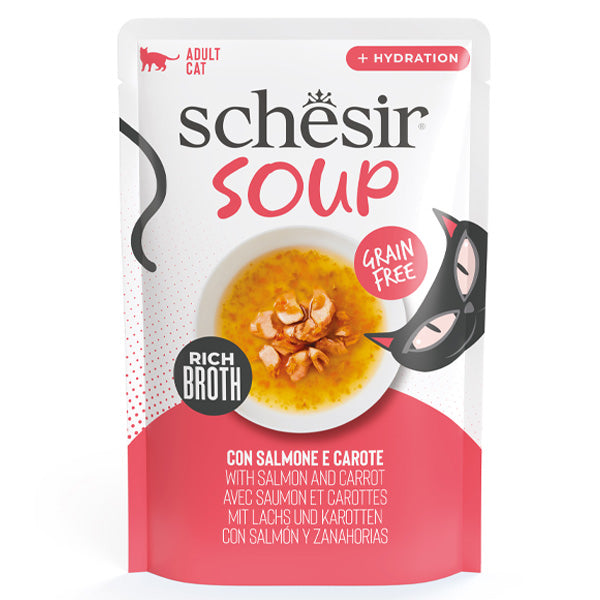 Schesir - Soup Per Gatti Adulti Salmone E Carote