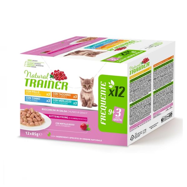 Trainer - Natural Kitten Multipack Con Pollo, Tacchino, Tonno e Merluzzo