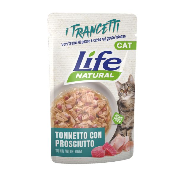 Life Pet Care - Life Cat Natural Trancetti Tonnetto Con Prosciutto