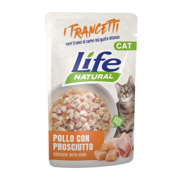 Life Pet Care - Life Cat Natural Trancetti Pollo Con Prosciutto