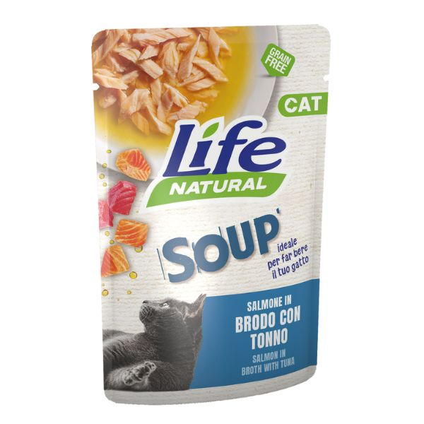 Life Pet Care - Life Cat Natural Soup Salmone In Brodo Con Tonno