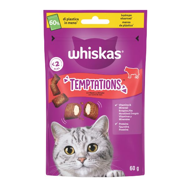 Whiskas - Temptations Con Manzo