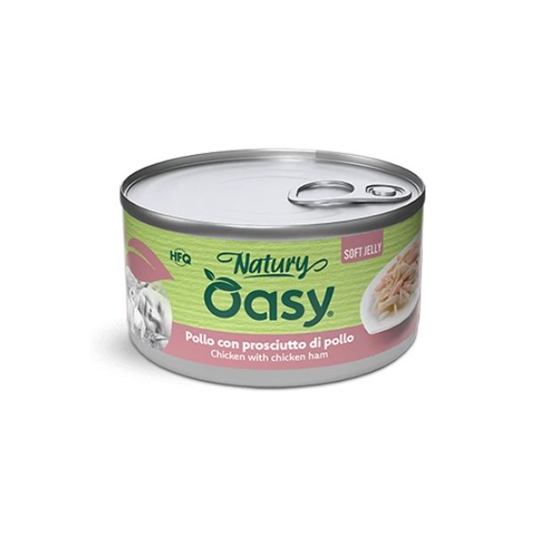 Oasy - Cat Adult Natury Pollo Con Prosciutto Di Pollo Soft Jelly