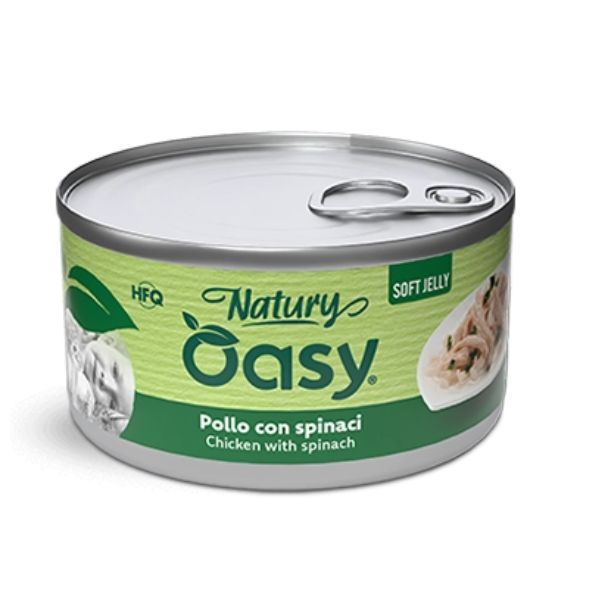 Oasy - Cat Adult Natury Pollo Con Spinaci Soft Jelly