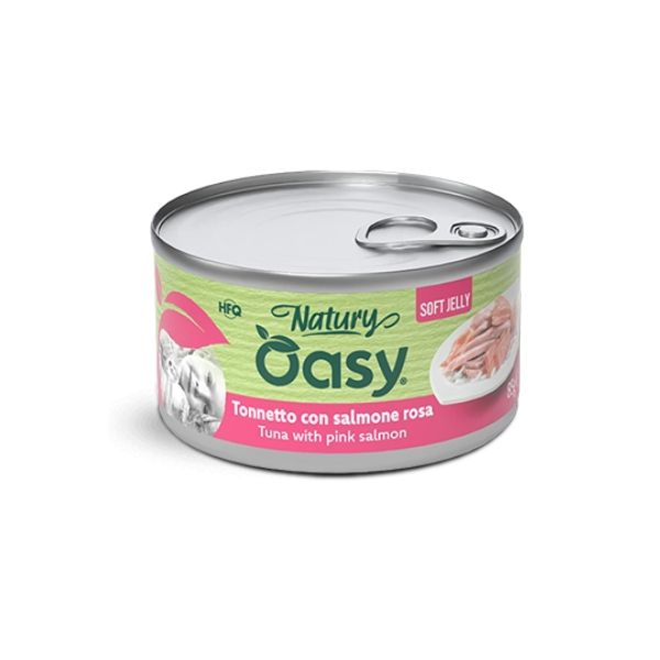 Oasy - Cat Adult Natury Tonnetto Con Salmone Rosa Soft Jelly