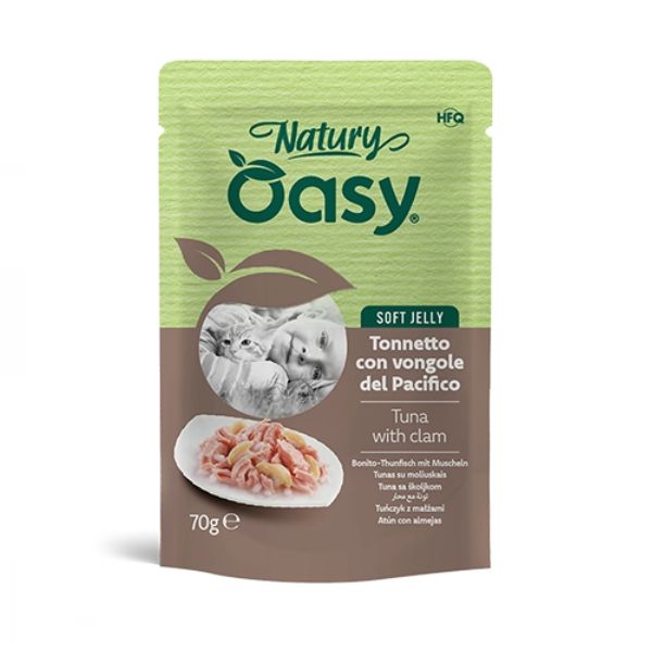 Oasy - Cat Adult Natury Tonnetto Con Vongole Soft Jelly