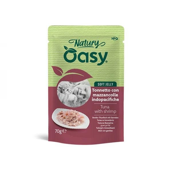 Oasy - Cat Adult Natury Tonnetto Con Mazzancolle Soft Jelly