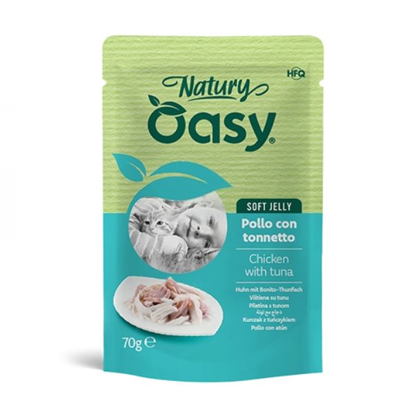 Oasy - Cat Adult Natury Pollo Con Tonnetto Soft Jelly