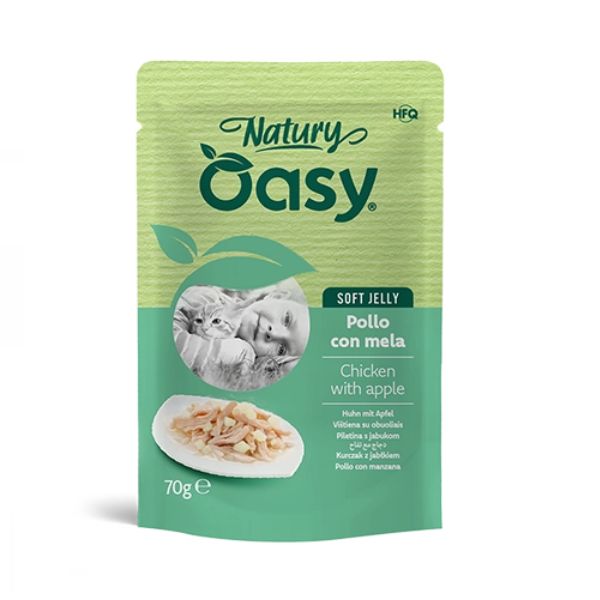 Oasy - Cat Natury Pollo Con Mela Soft Jelly