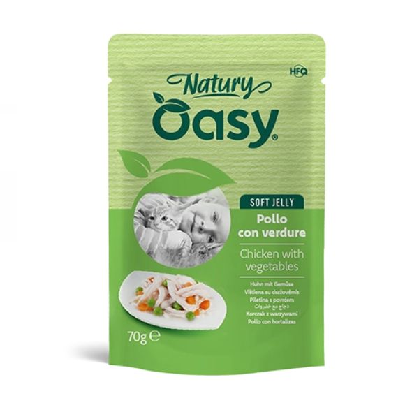 Oasy - Cat Adult Natury Pollo Con Verdure Soft Jelly