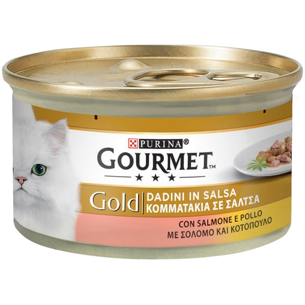Purina - Gourmet Gold Dadini in Salsa con Salmone e Pollo