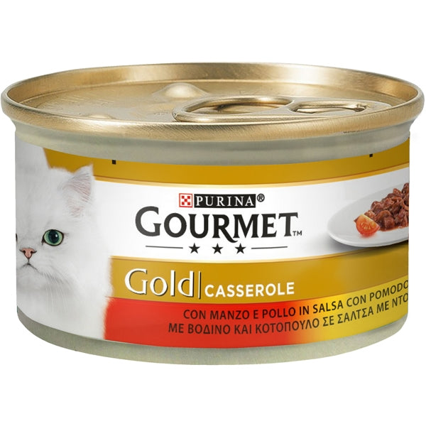 Purina - Gourmet Gold Casserole con Manzo e Pollo in Salsa di Pomodoro