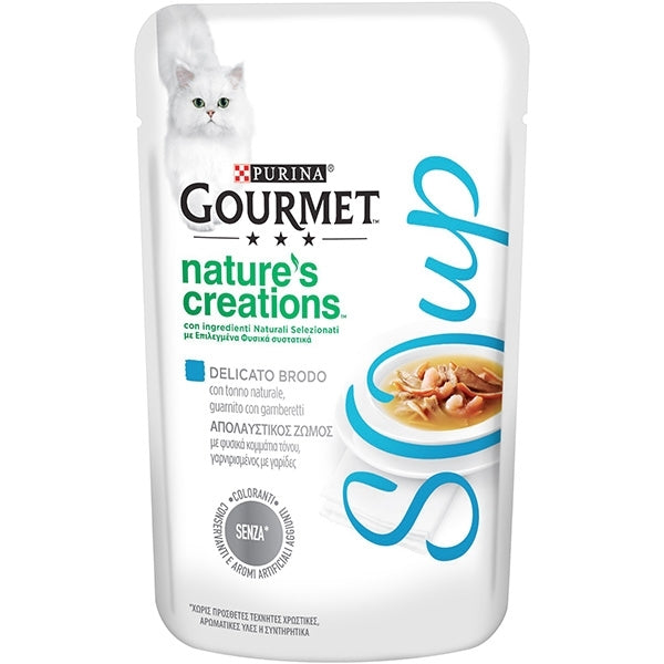 Purina - Gourmet Soup con Filetti di Tonno Naturale e Gamberetti Interi