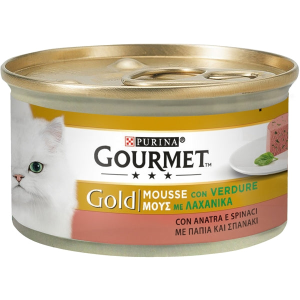 Purina - Gourmet Gold Mousse con Verdure, con Anatra e Spinaci