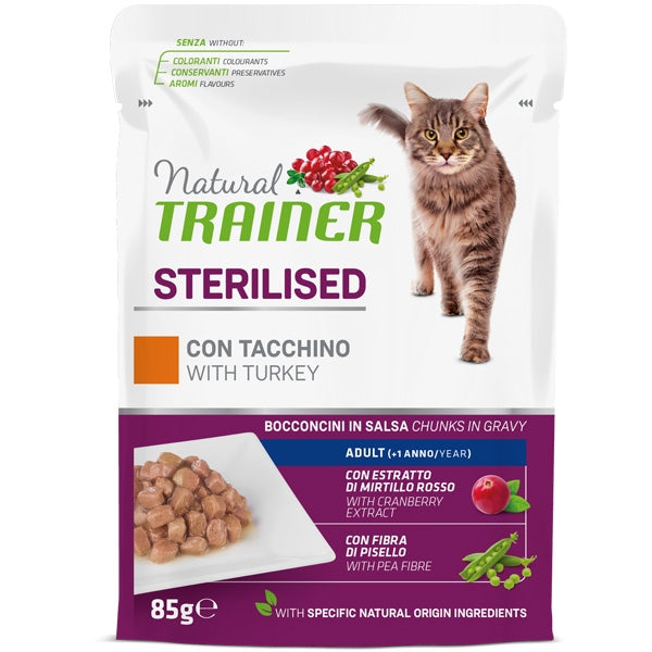 Trainer - Natural Adult Sterilised Tacchino Bocconcini in Salsa