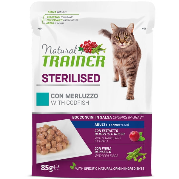 Trainer - Natural Adult Sterilised Merluzzo Bocconcini in Salsa