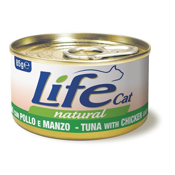 Life Pet Care - Life Cat Natural Tonno con Pollo e Manzo