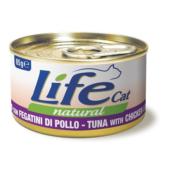 Life Pet Care - Life Cat Natural Tonno con Fegatini di Pollo