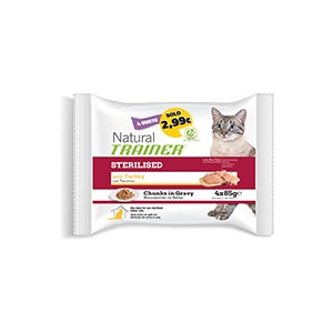 Trainer - Natural Feline Flowpack Sterilised con Tacchino